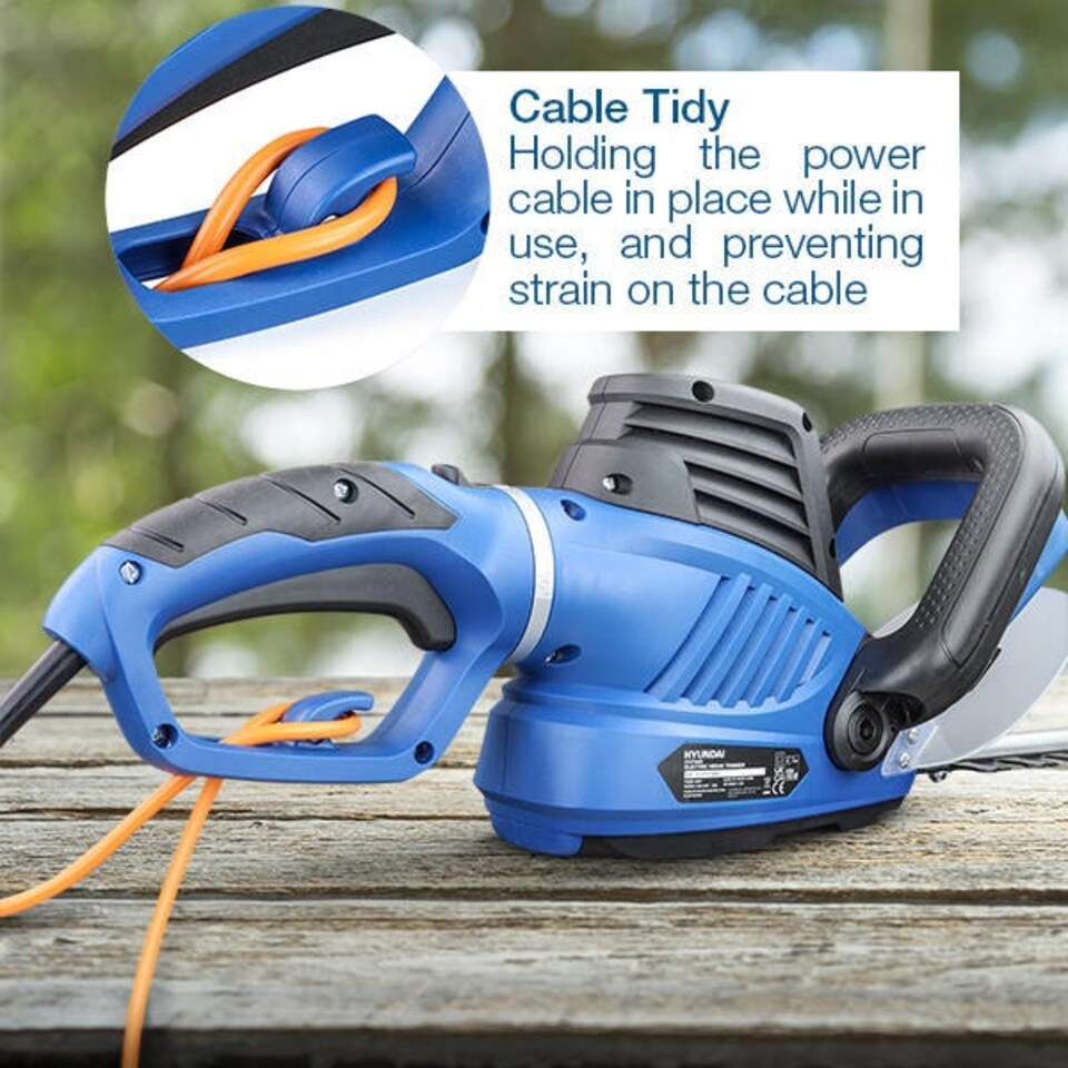 image 1 of Hyundai 680W 610mm Corded Electric Hedge Trimmer / Pruner | HYHT680E