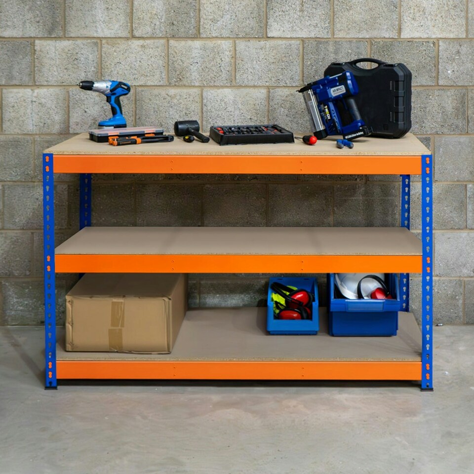 image 1 of S-Rax Workbench Additional Shelf - 120cm x 60cm Orange