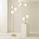 image 6 of ValueLights Jas Gold 4 Way Ceiling Light with Opal White Frosted Glass Globe Shades | Gold