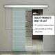 image 4 of HOMCOM 90cm Sliding Glass Door Set Frosted Stripe w/ Handle Living Room Office 