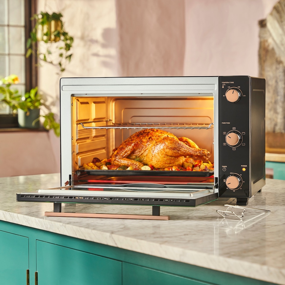 image 1 of Cooks Professional 60L Mini Oven - X-Large Electric Countertop Cooker with Adjustable Temperature & Timer