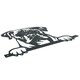 image 3 of Black Metal Peeking Boxer Silhouette with Fixing Plate Garden Ornament Gift