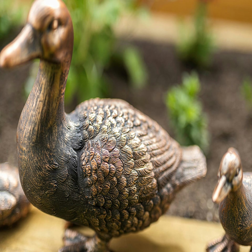 image 1 of Marco Paul Set of 4 Resin Duck Family Ornaments
