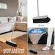 image 7 of Stiff Bristle Indoor Broom Silver Sweeping Brush for Tiles, Wood & Carpet Metal Handle Kitchen Floor Sweeper
