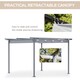 image 4 of Outsunny 3.5M X 3.5M Metal Pergola Gazebo Awning Retractable Canopy Outdoor Garden Sun Shade Shelter Marquee Party BBQ, Grey