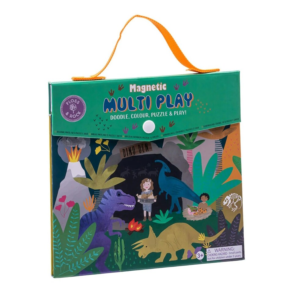 image 1 of Floss & Rock Magnetic 4 in 1 Activity Book - Dinosaur Multi | One Size