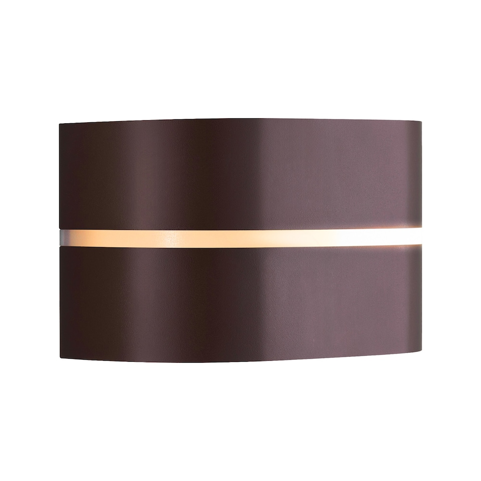 image 1 of Nordlux Sibelis Outdoor Wall Light Brown Plastic Solar E27 Sensor Weatherproof - Mains Powered, IP44 | Brown | metallic