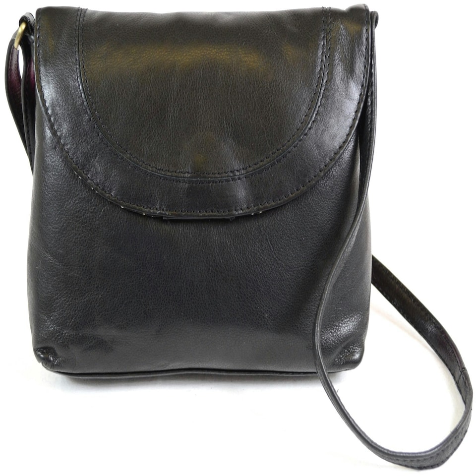 image 1 of Soft Premium Leather Shoulder / Cross Body Bag Brown | Tan