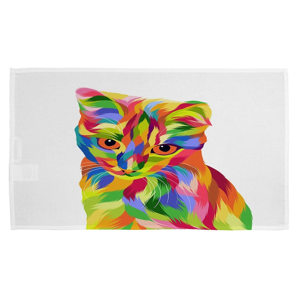 image 1 of Animal Cat Illustration Pop Art (Kitchen Towel)