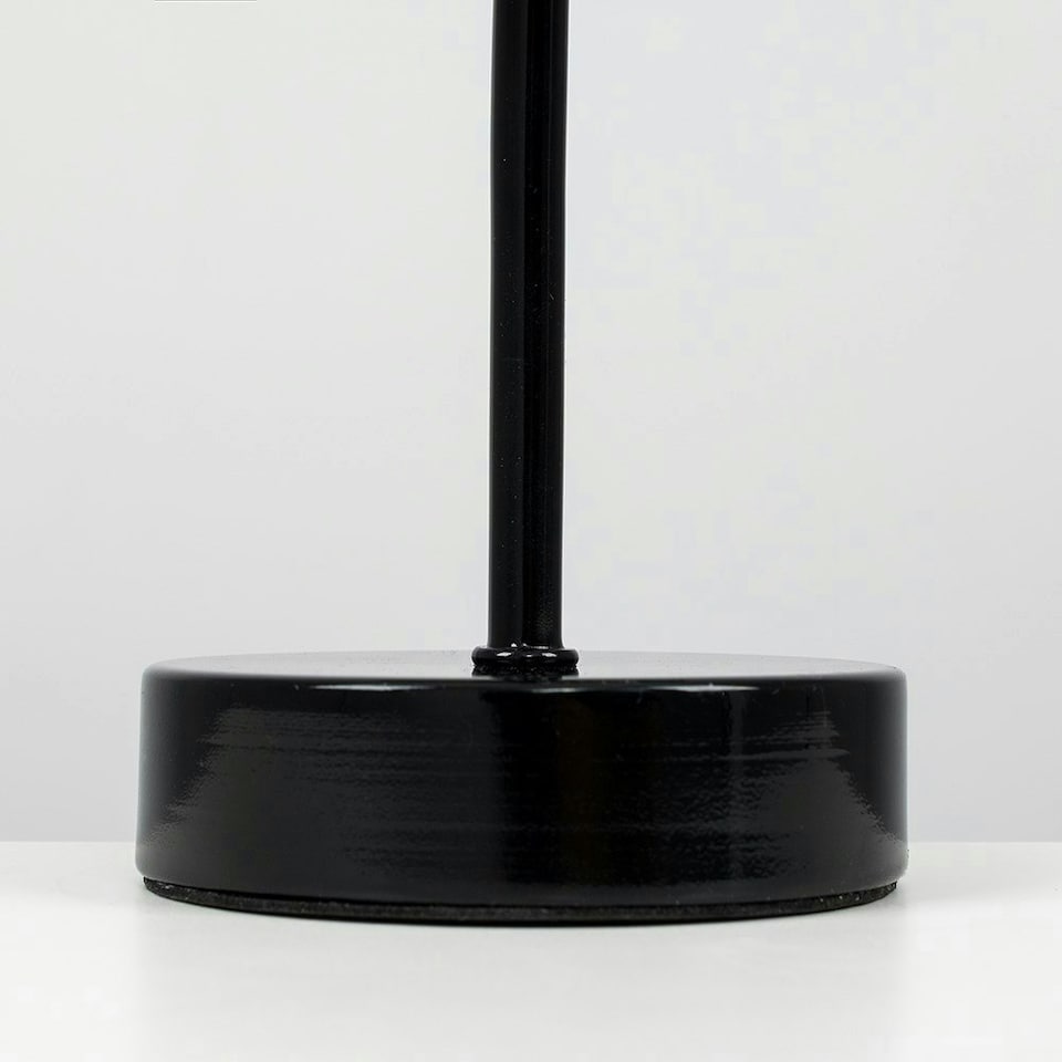 image 1 of ValueLights Modern Gloss Black Touch Table Lamp With New York Skyline Shade