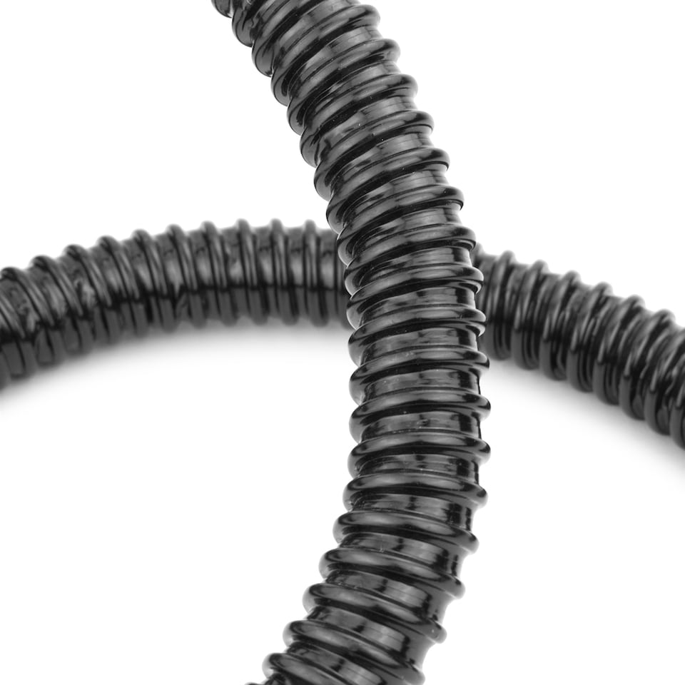 image 1 of Pisces 12mm (0.5 inch) Black Pond Corrugated Flexible Hose Pipe - 5m Roll