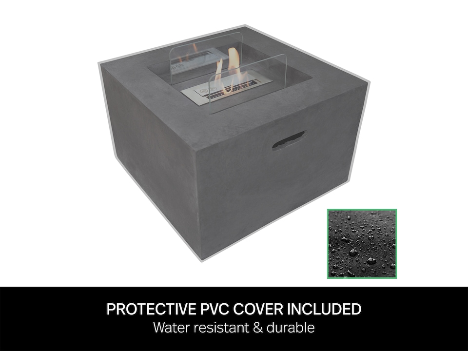 image 1 of Field & Flame Cassia Bio Ethanol Fire Pit in Dark Concrete Grey