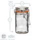 image 3 of Argon Tableware Glass Storage Jars - 70ml - Orange Seal - Pack of 6