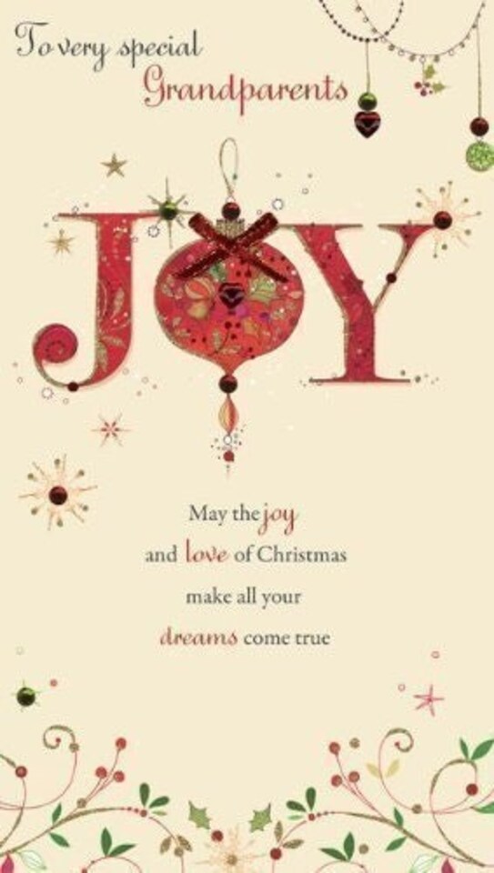 image 1 of To Very Special Grandparents Handmade Christmas Card