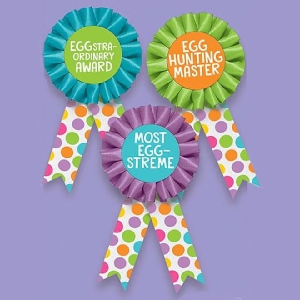 Easter Egg Hunt Award Ribbons - Pack of 3
