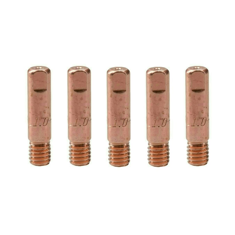 image 1 of 1 shroud & 5 x 1.0mm Contact Tips MIG Welding Binzel Style Euro Torch MB15