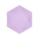 image 1 of Lavender Purple Hexagonal Vert Decor Paper Plates 21cm - Pack of 6