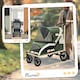 image 7 of PawHut Foldable Pet Stroller for Medium Dogs, Dark Green