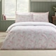 image 2 of Catherine Lansfield Bow Embroidery Duvet Cover Set White / Pink Pink | White / Pink | Double