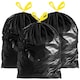image 2 of 100 x 120L Drawstring Bags (2 Rolls of 50) With Easy Tie Top Handle Black