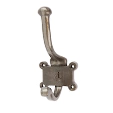 Hammer & Tongs Number 4 Double Wall Hook - W50mm x H115mm - Raw