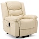 image 2 of Seattle Electric Single Motor Rise Recliner Bonded Leather Chair (Cream)