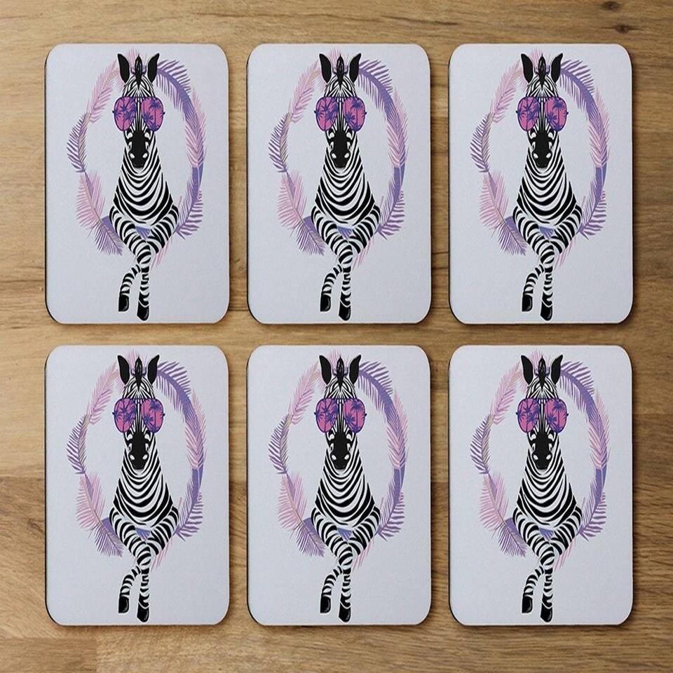 image 1 of Pink Zebra (Coaster)