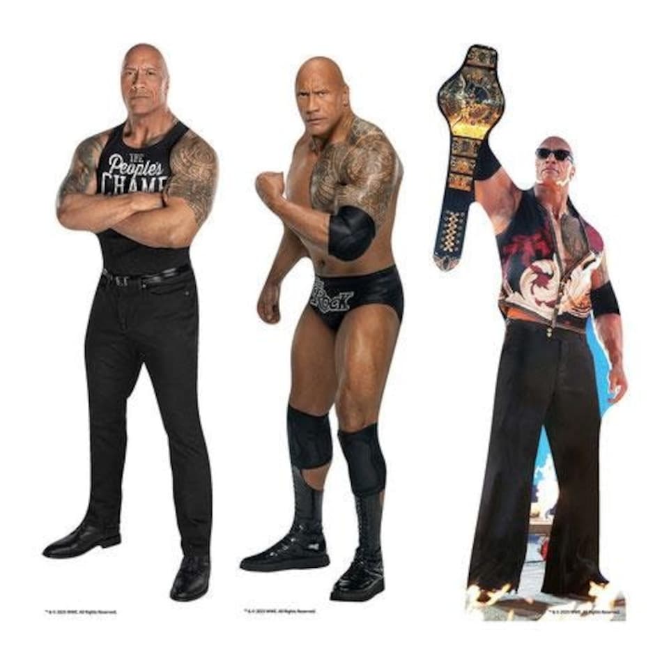 image 1 of The Rock WWE Dwayne Johnson Table Top Cardboard Cutouts - Pack of 3