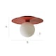 image 8 of ValueLights Darla Rust Frosted Globe Bathroom Flush Ceiling Light | Orange