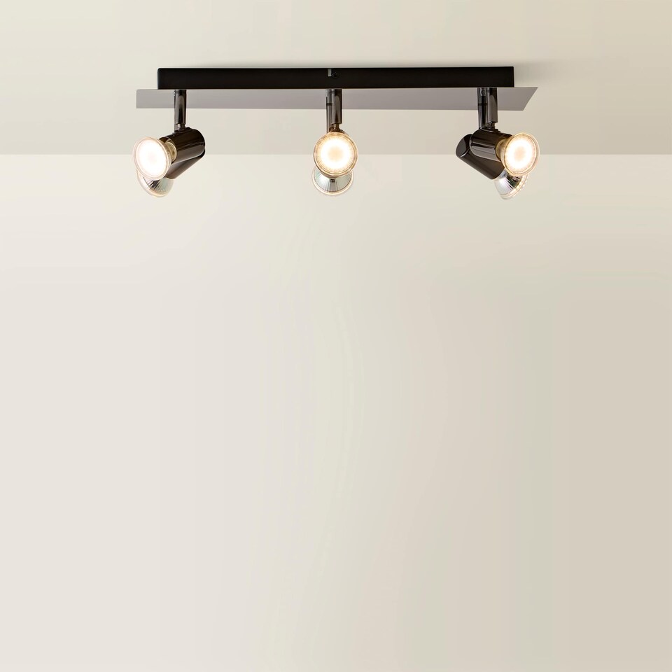 image 1 of ValueLights Consul Spotlight Black Spotlight & Warm White Bulb | Black