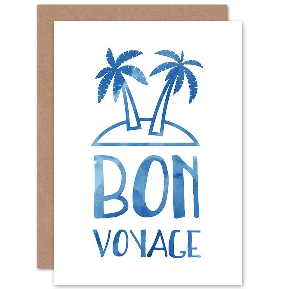 image 1 of Bon Voyage Tropical Island Goodbye Card