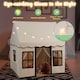 image 4 of COSTWAY Kids Play Tent Indoor Kids Playhouse with Star Lights Beige