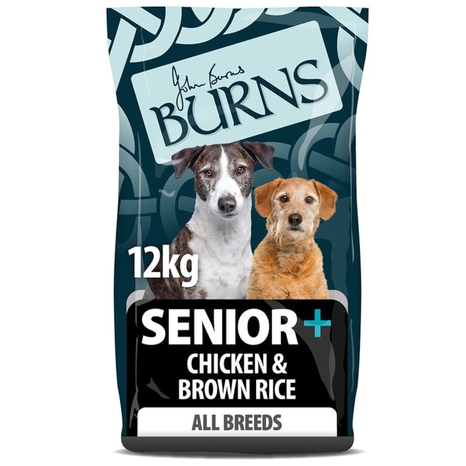 image 1 of Burns Senior+ Dry Dog Food - Chicken & Brown Rice 12kg