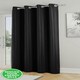 image 1 of Supersoft Black Single Door Curtain 66 x 84 inch (168 x 214 cm) Room Darkening Eyelet Thermal Noise Reducing Single Door Curtain