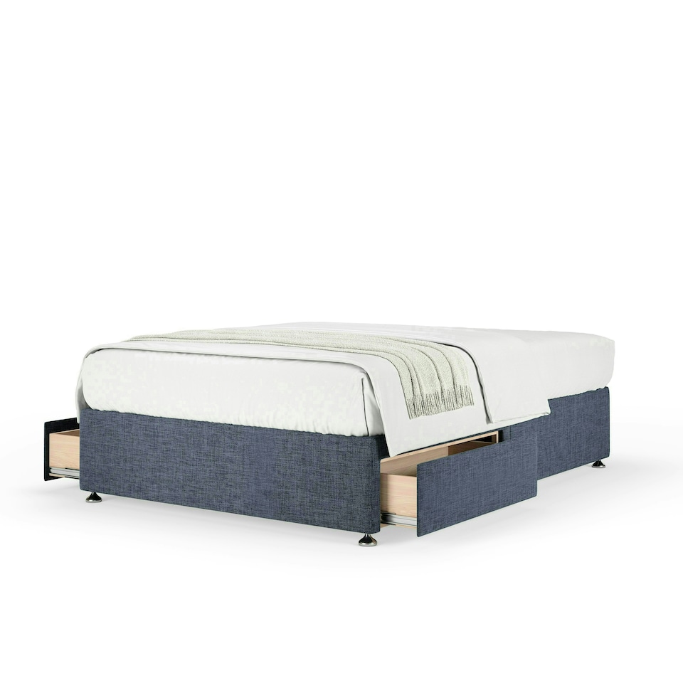 image 1 of Neptune Spring Midnight Linen 2 Drawer Divan Set Small Single