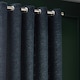 image 2 of Paoletti Galaxy Chenille Navy Eyelet Curtains 229 x 137cm