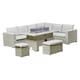image 1 of DS Living Malibu Grey Rattan Garden Furniture 6 Seater + Fire Pit