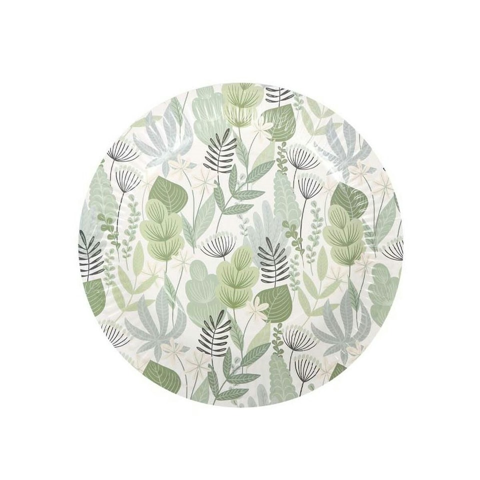image 1 of Plate set Algon Disposable Cardboard Floral 3 Pieces 28 cm (24 Units) N/A