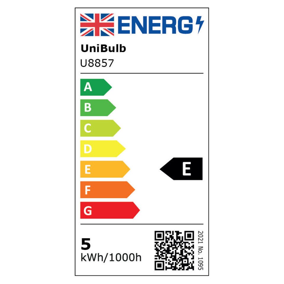 image 1 of UniBulb LED GLS B22 Bayonet Cap (BC) 470lm 4.2W (Replaces 40W) 2700K (Warm White) Light Bulb - Pack of 2 | White | Warm White | 2