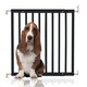 image 1 of Bettacare Chunky Wooden Screw Fit Dog Gate, 63.5cm - 105.5cm, Black, Wooden Dog Gate Gate, Screw Fit Pet Stair Gate, Puppy Gate