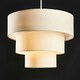image 2 of ValueLights 3 Tier Cream Faux Silk Ceiling Pendant Light Shade