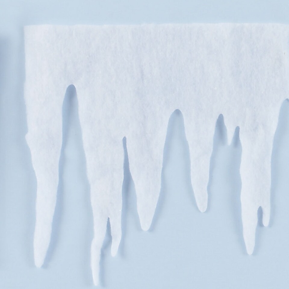 image 1 of 2m x 36cm DEEP Christmas Fake Icicle Scene Drape Material