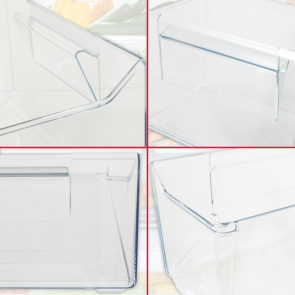 image 1 of SPARES2GO Bottom Drawer for Zanussi ZNFN ZNFR ZNHN ZNHR ZNLK ZNLN ZNLR ZNNN ZUNN Fridge Freezer Lower Container Box Clear