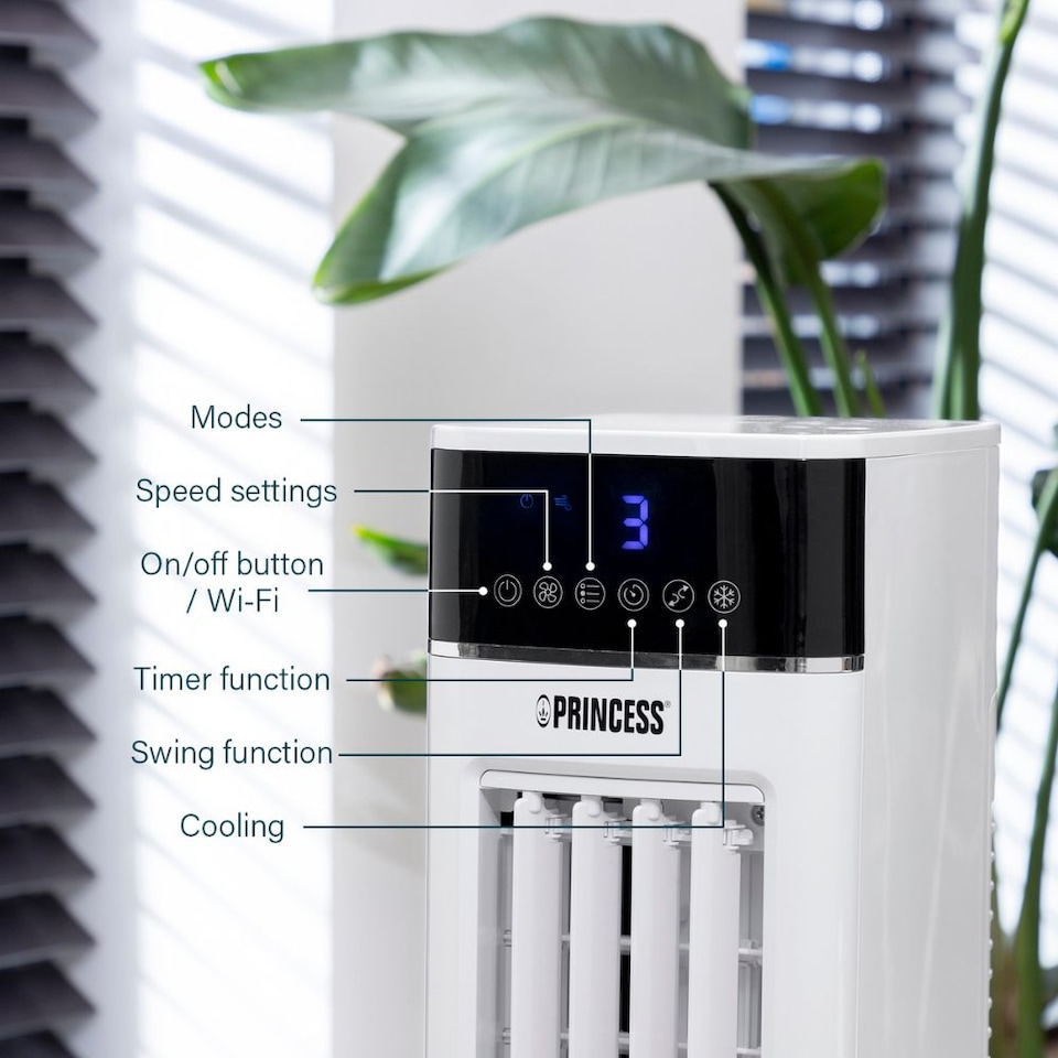 image 1 of Smart Air Cooler - App Controlled - 3.5 L Water Tank - Voice & Remote Control - Princess 358640