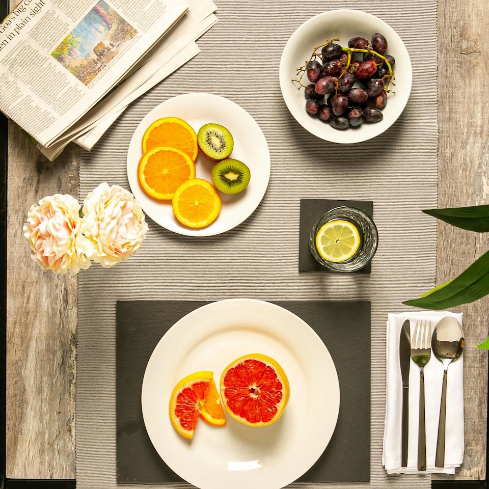 image 1 of Argon Tableware Linea Rectangle Slate Placemats - 35cm x 25cm - Pack of 24 Black