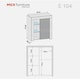 image 5 of Sideboard 75cm White Gloss Door White Matt Body Glass Shelves Free LED White