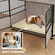 image 5 of PawHut 100cm Dog Crate Furniture Dog Cage End Table Indoor w/ Doors, Cushion
