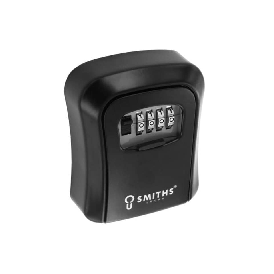 Smiths Locks 4 Digit Key Safe - Black - 115mm x 95mm