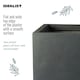 image 6 of Narrow Faux Lead Light Concrete Trough Garden Planter H72 L60.5 W22.5 cm, 98 ltrs Cap.