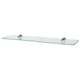 image 1 of Harbour Housewares 60cm Floating Glass Bathroom Shelf - Clear - Chrome Brackets Silver